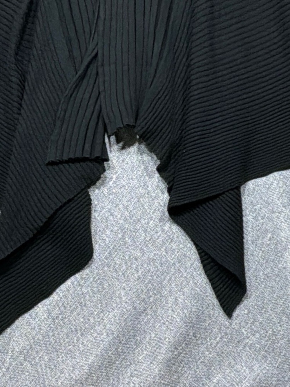 George Black Ribbed Open-Front Draped Cardigan - Picture 2 of 3